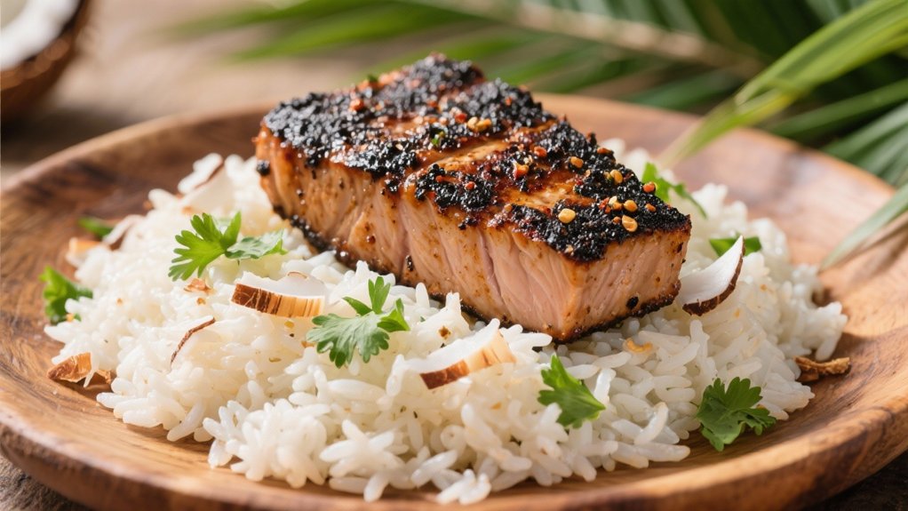 coconut rice enhances spicy dishes