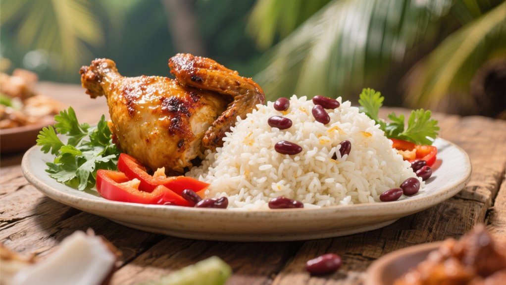 coconut rice with beans