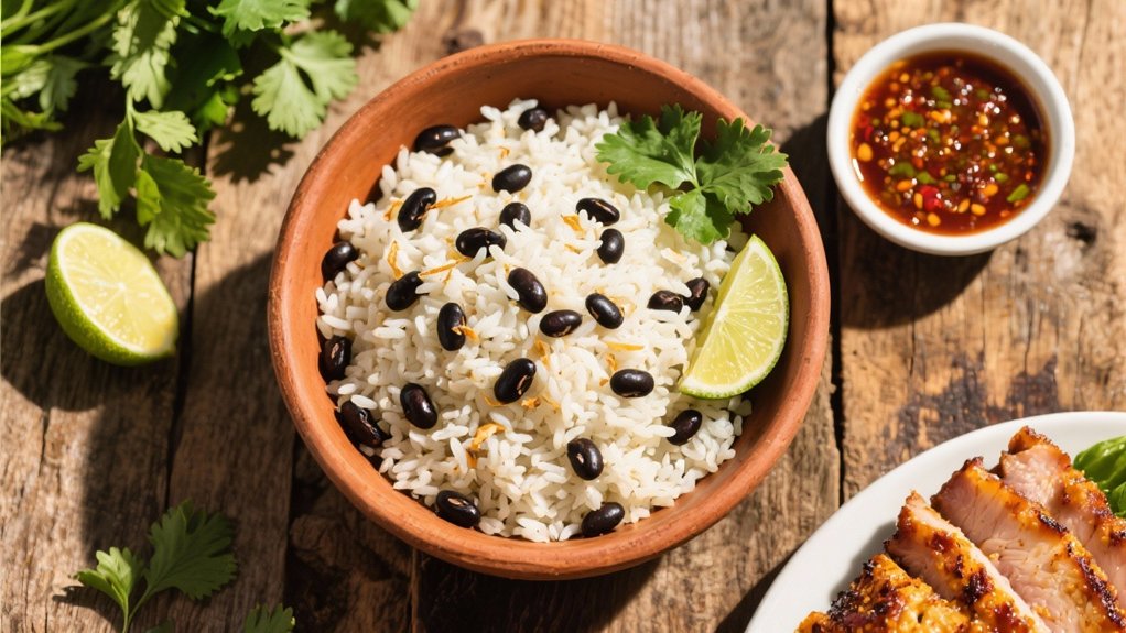 coconut rice with black beans