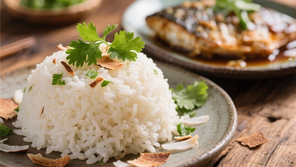 coconut rice with cilantro