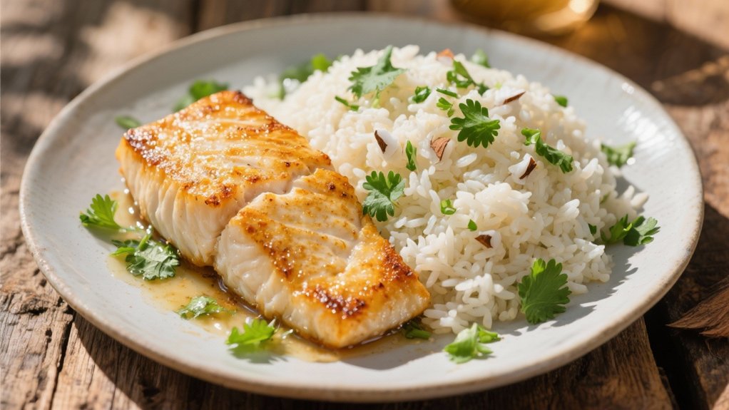 coconut rice with cilantro
