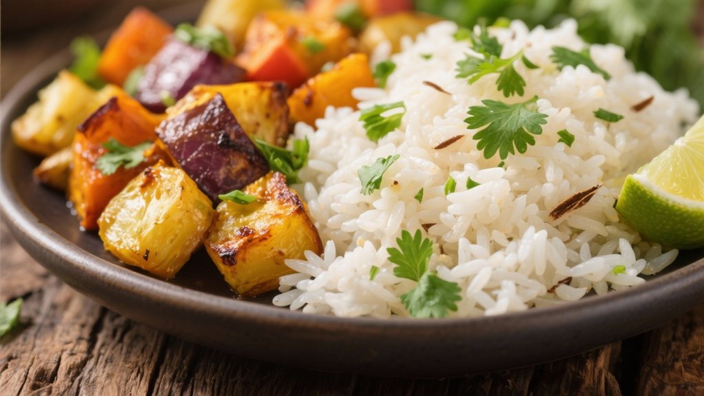 coconut rice with cilantro