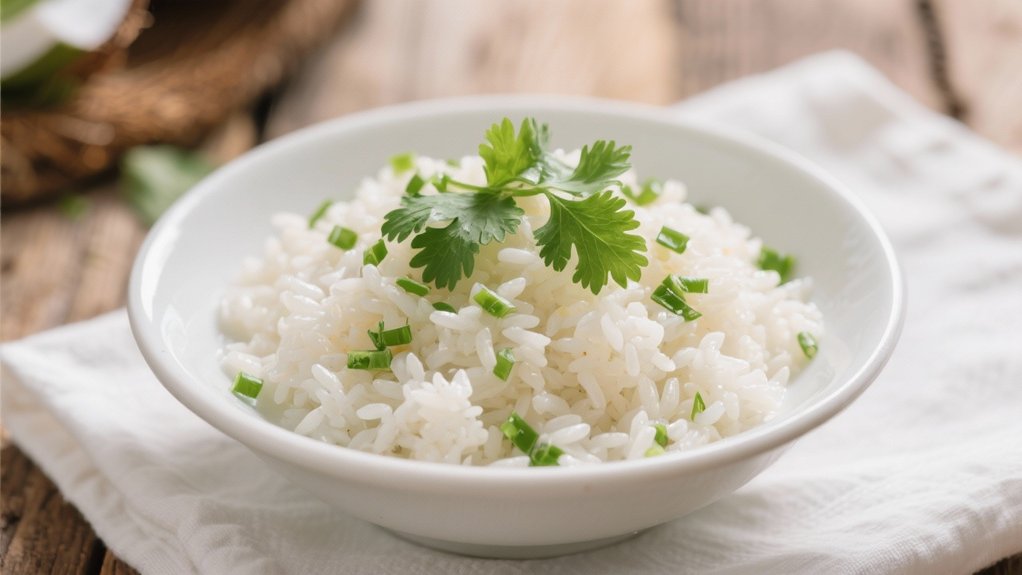 coconut rice with cilantro