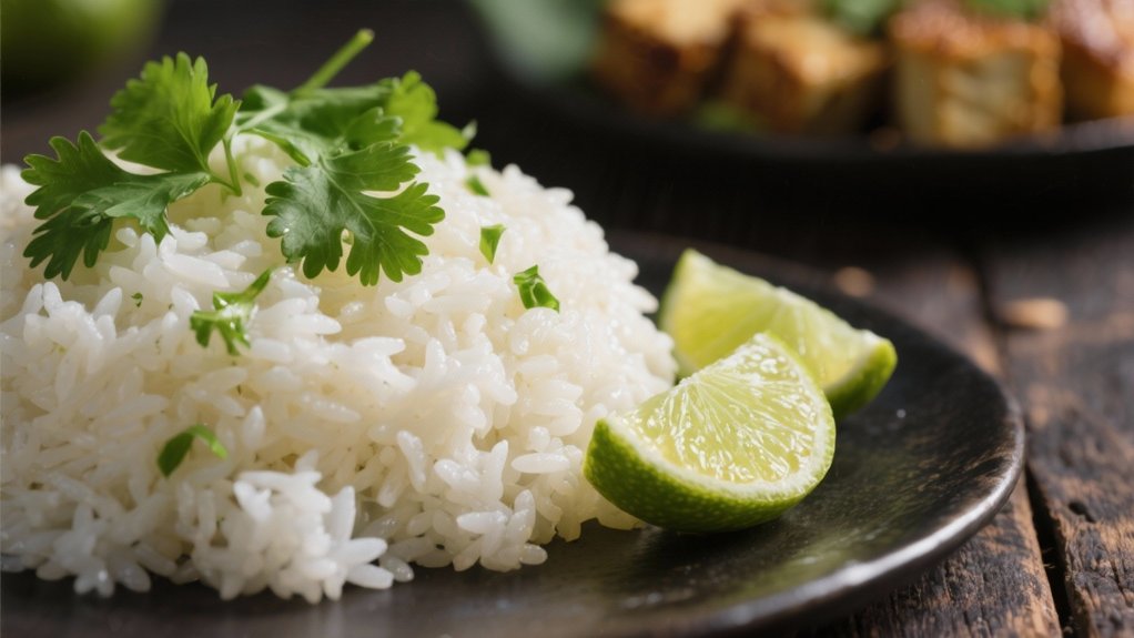 coconut rice with cilantro