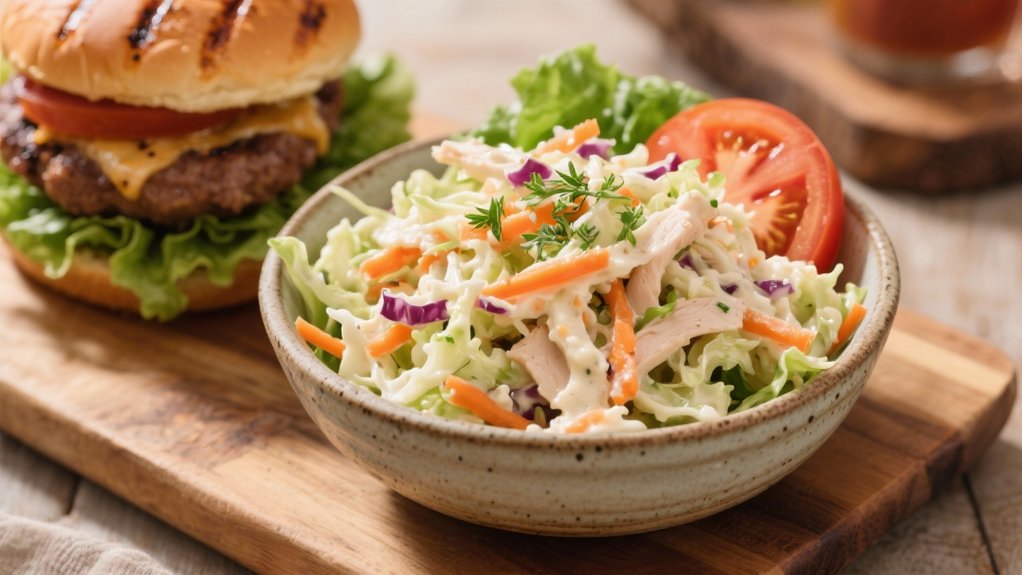 coleslaw enhances burger experience
