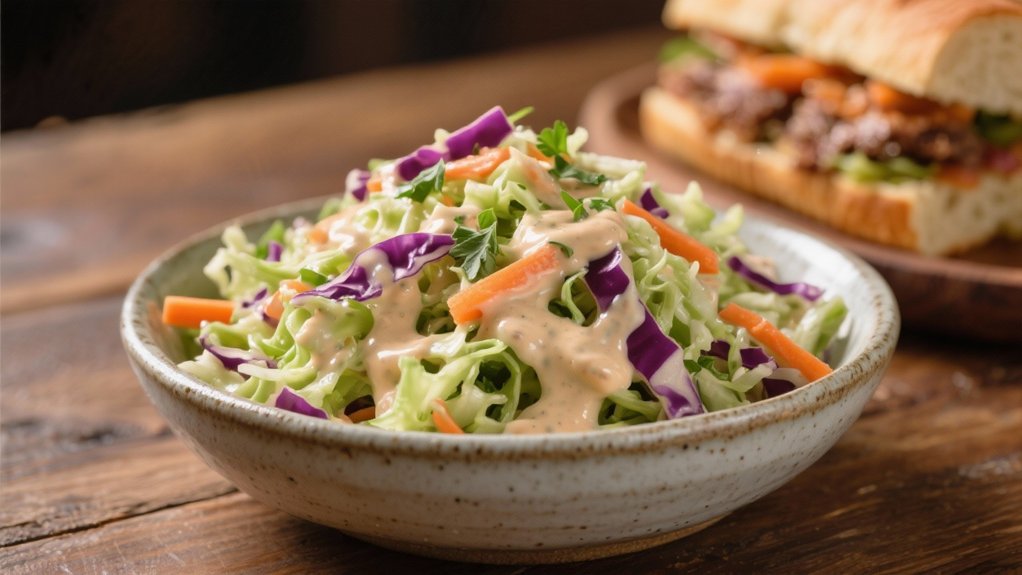 coleslaw with tangy dressing