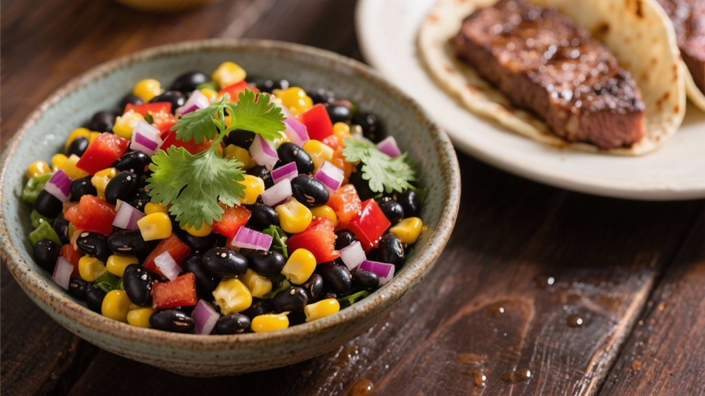 colorful bean corn salad