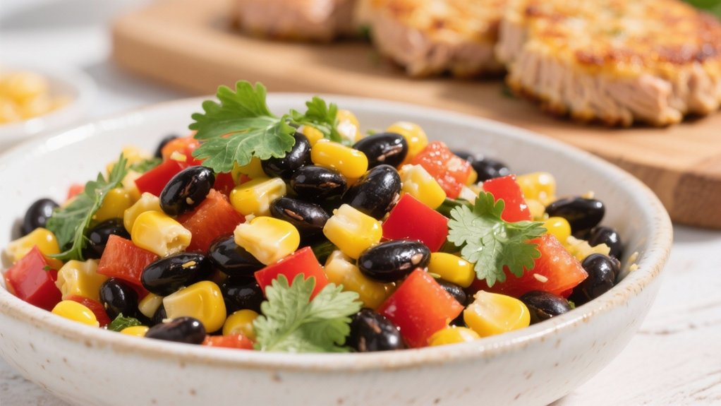 colorful corn black bean salad