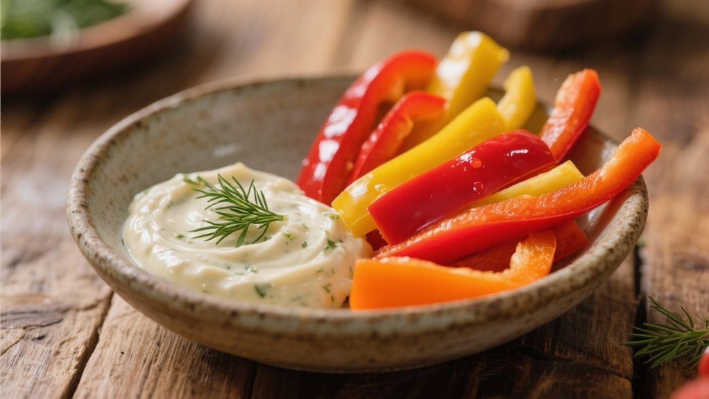 colorful crunchy dip companion