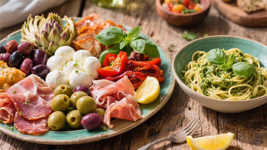 colorful customizable antipasto platter