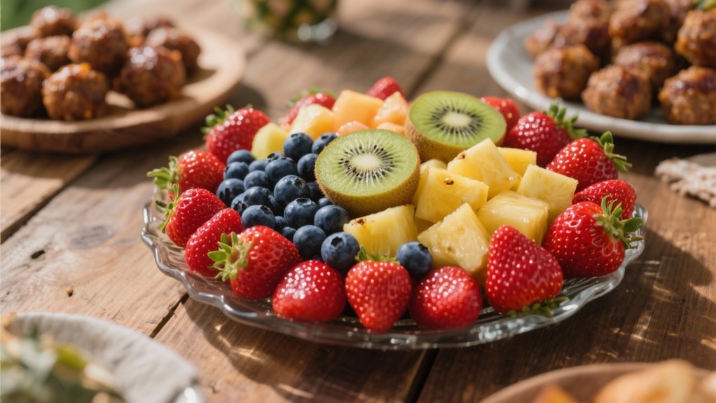 colorful fresh fruit platter