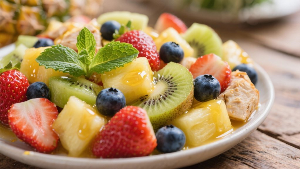 colorful fruit salad dressing