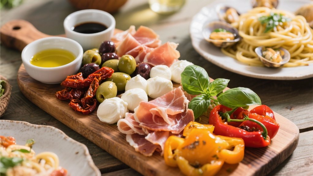 colorful italian appetizer platter