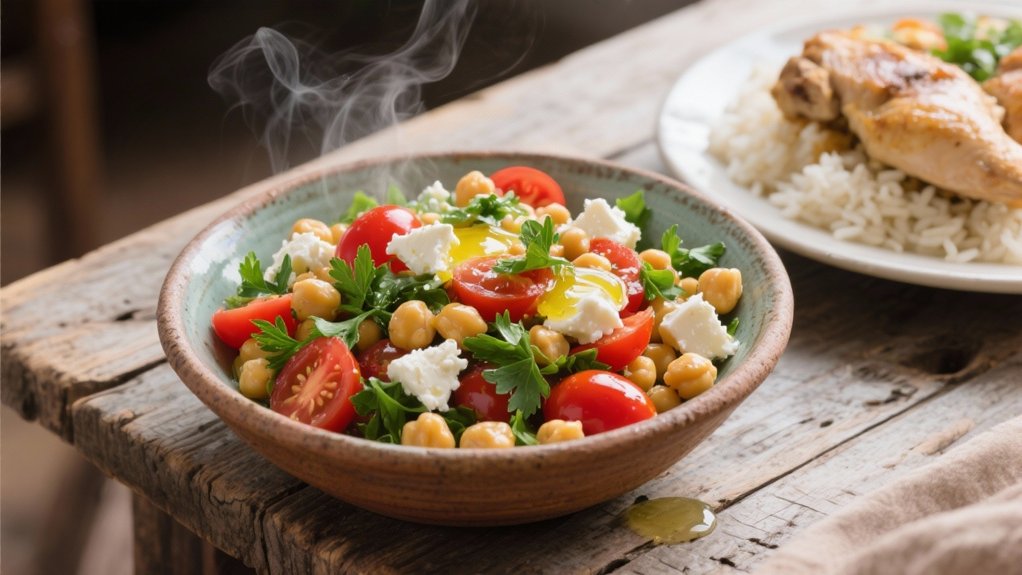 colorful mediterranean chickpea salad