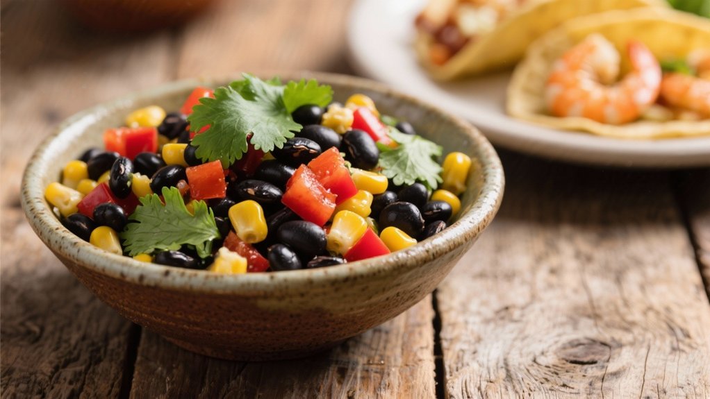 colorful nutritious black bean salad