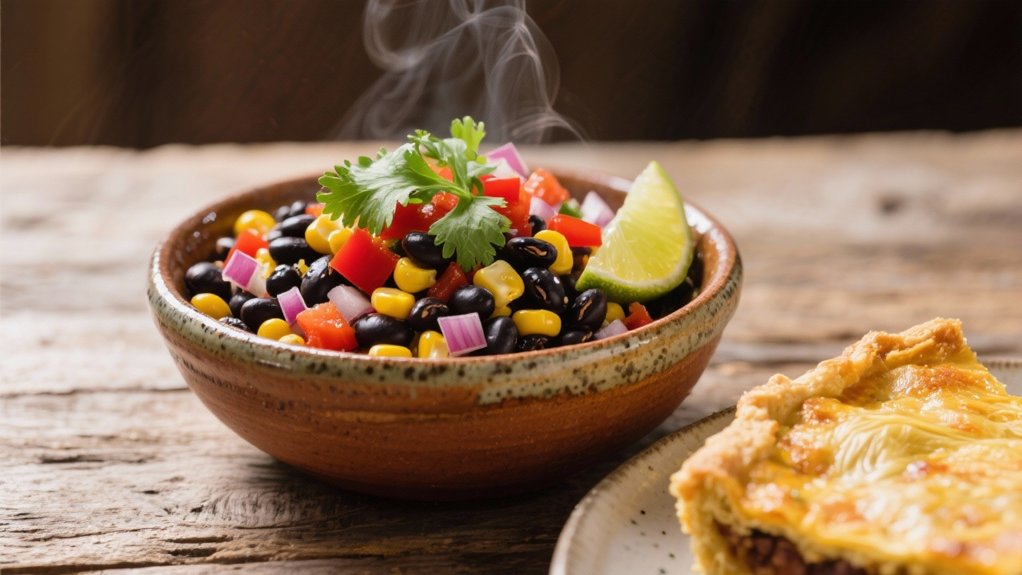 colorful nutritious black bean salsa