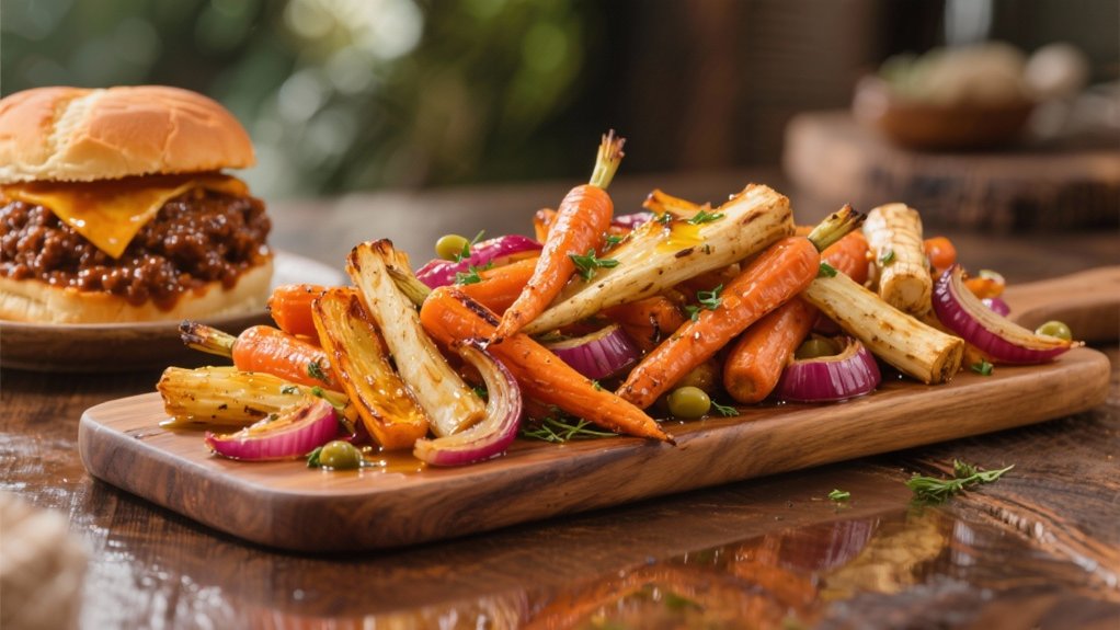 colorful nutritious roasted vegetables