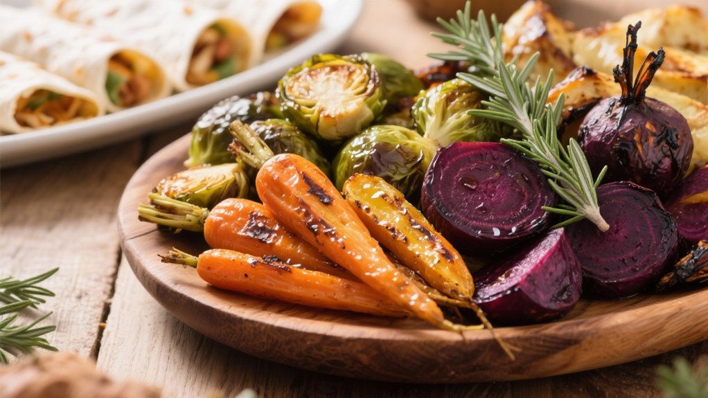 colorful nutritious roasted vegetables