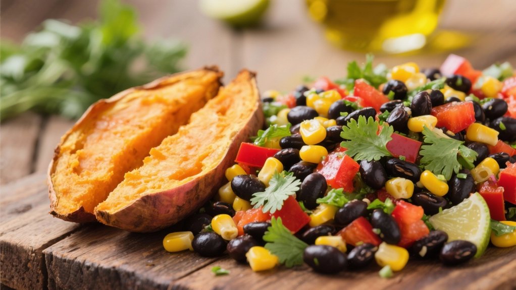 colorful protein packed salad