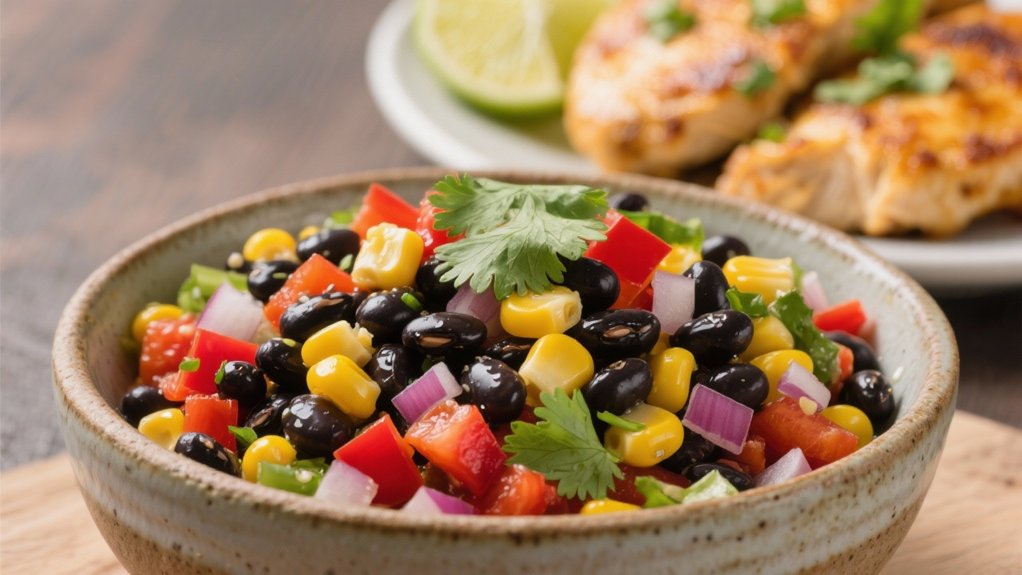 colorful protein packed salad