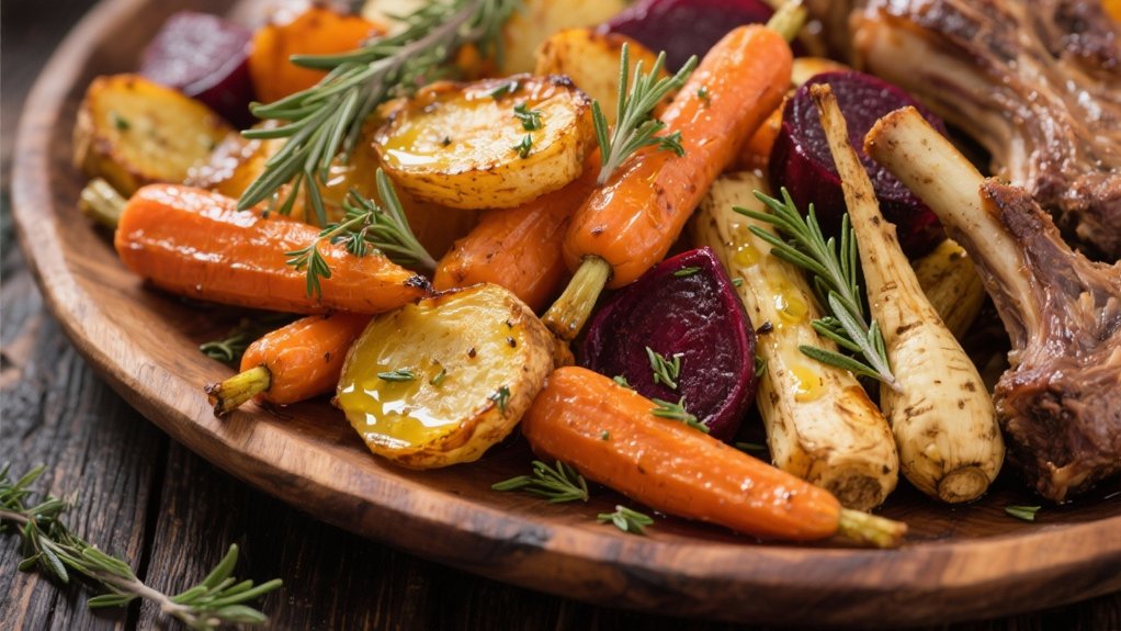colorful roasted root vegetables