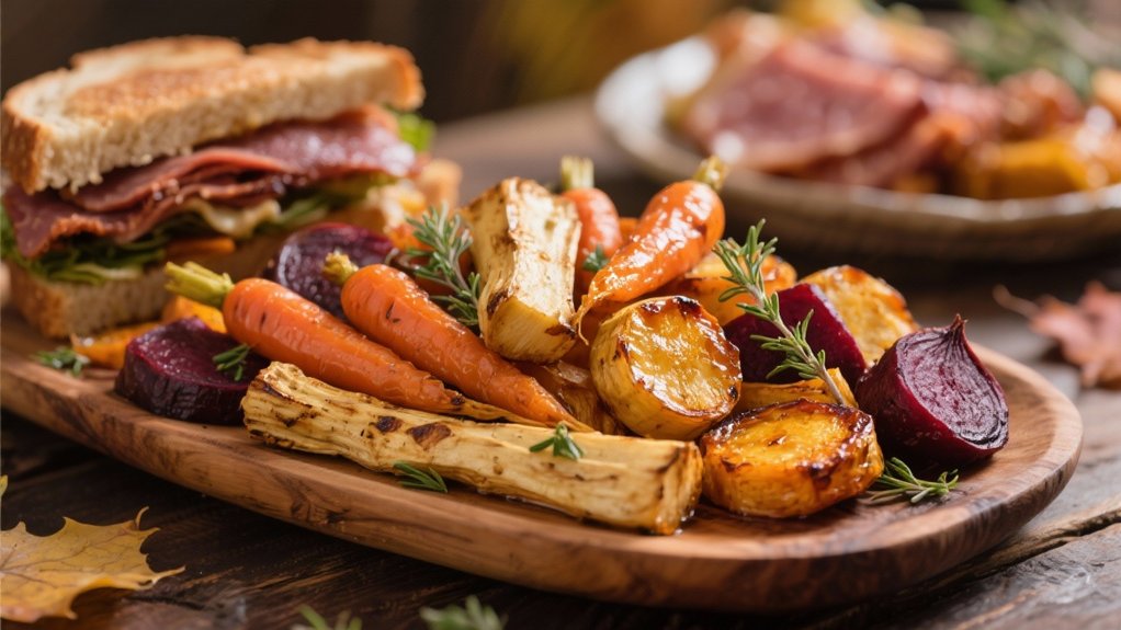 colorful roasted root vegetables