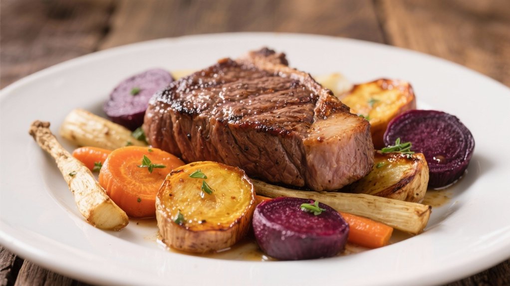 colorful roasted root vegetables