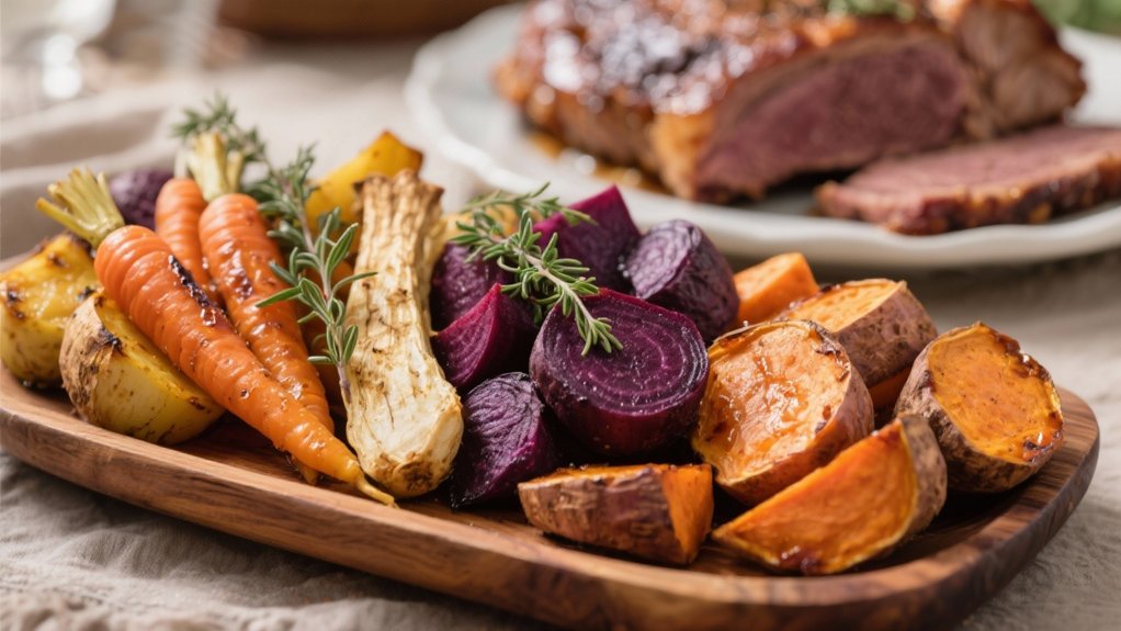 colorful roasted root vegetables