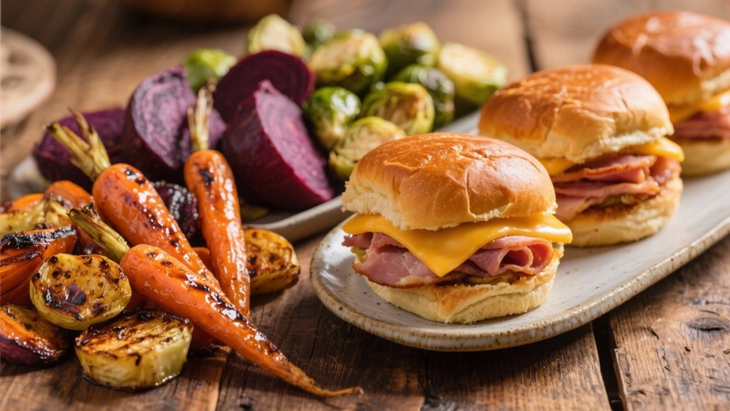 colorful roasted vegetable pairs
