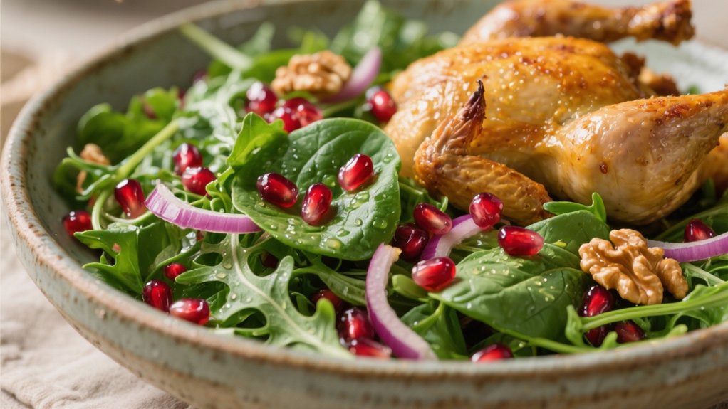 colorful salad with pomegranates