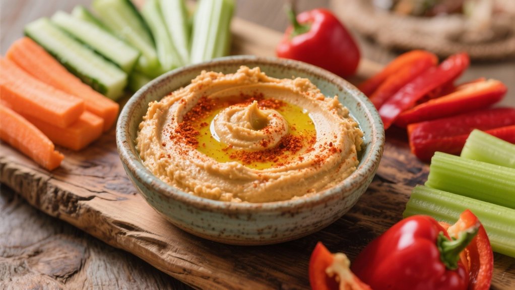 colorful veggie dip platter