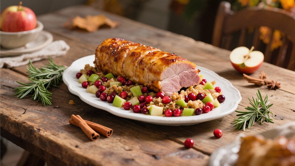 comforting apple cranberry stuffing