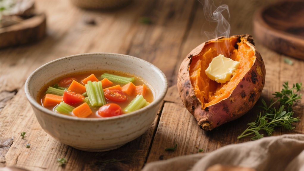 comforting baked sweet potatoes