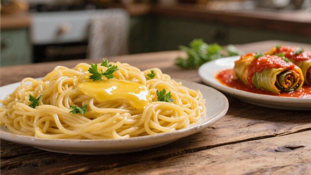 comforting buttered egg noodles