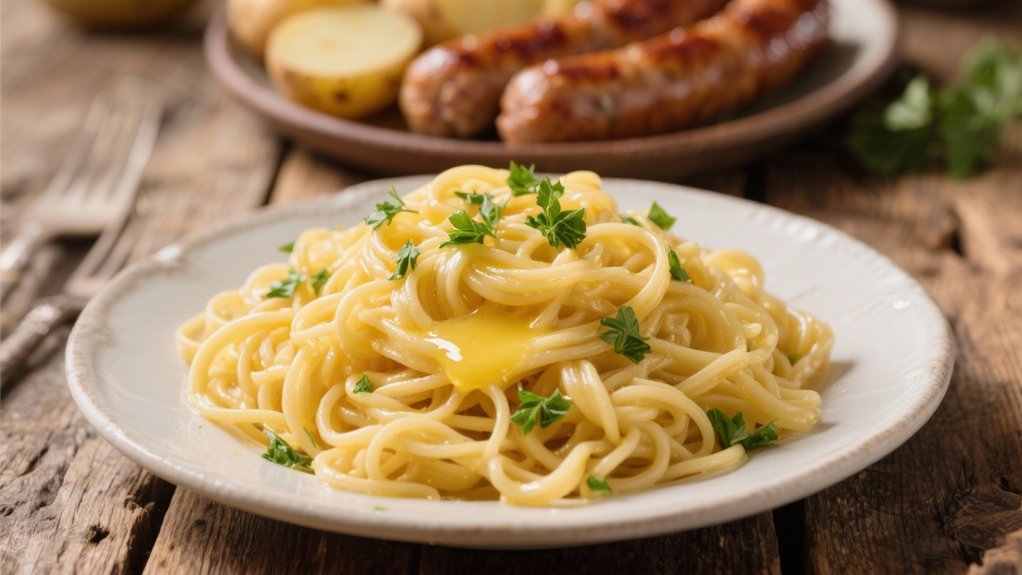comforting buttered egg noodles