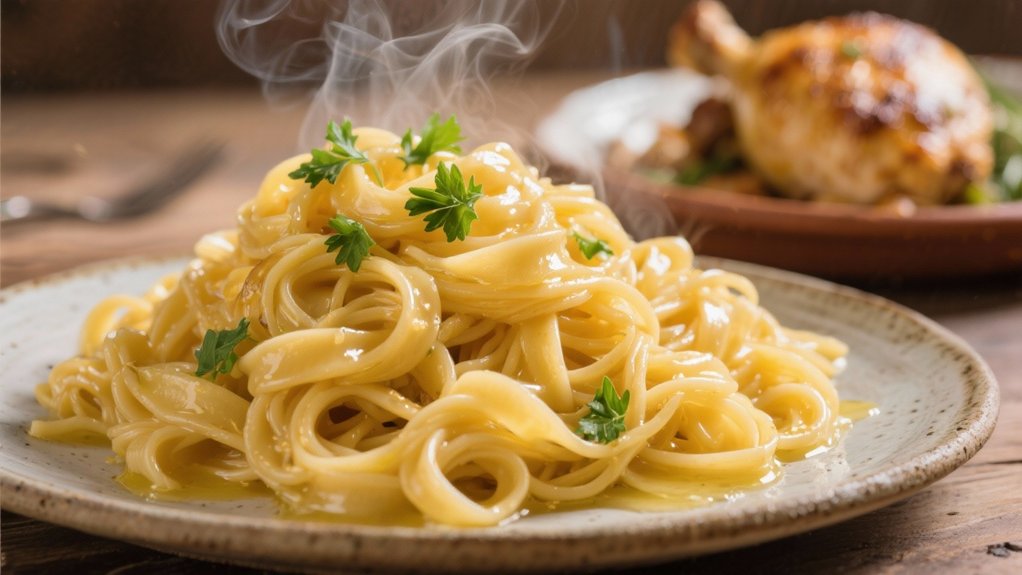 comforting buttered egg noodles