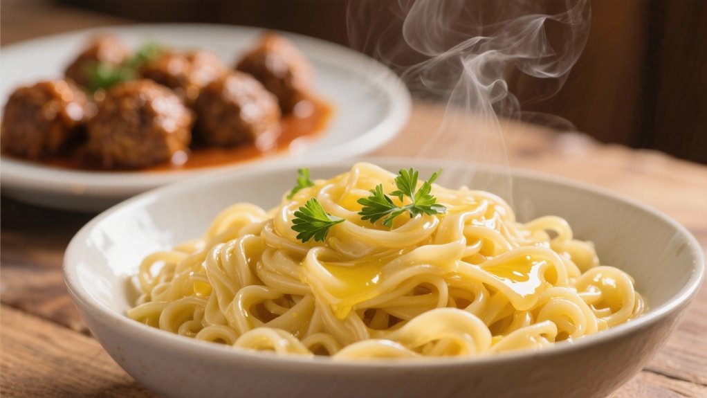 comforting buttered egg noodles