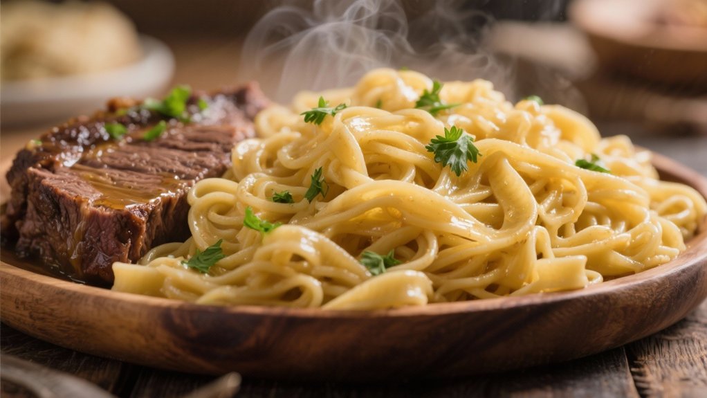 comforting buttery egg noodles