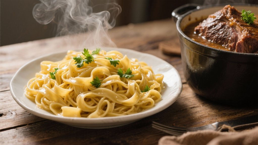comforting buttery egg noodles