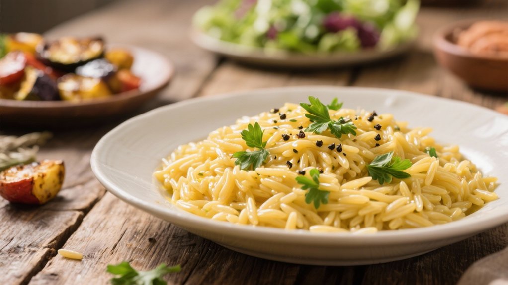 comforting buttery orzo pasta