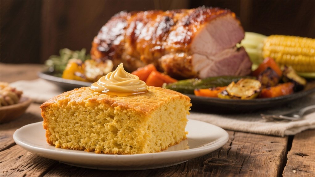 comforting cornbread with honey