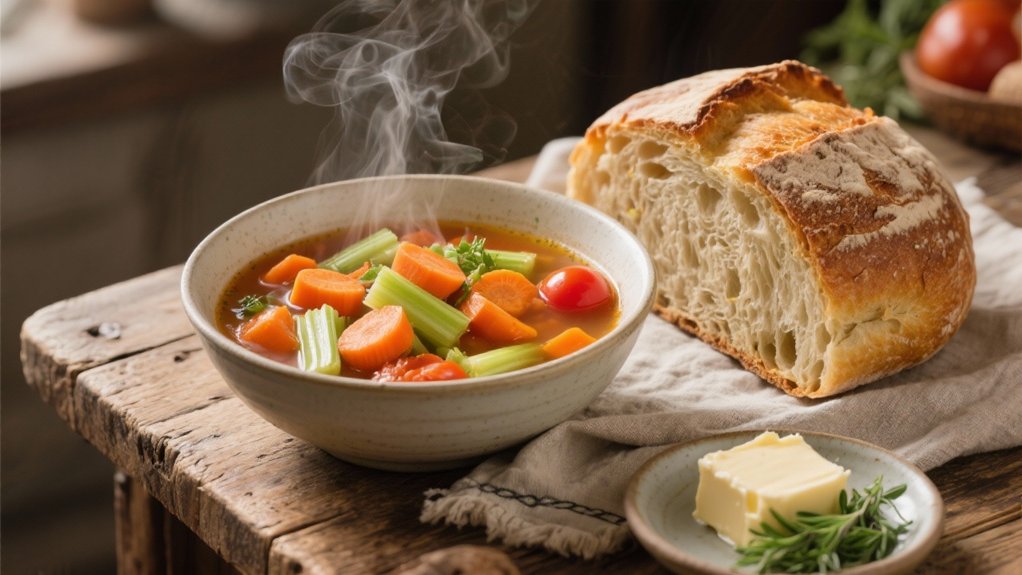 comforting crusty sourdough pairing