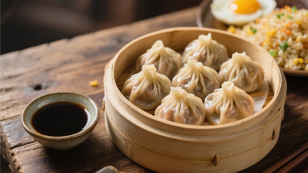 comforting dumplings with rice