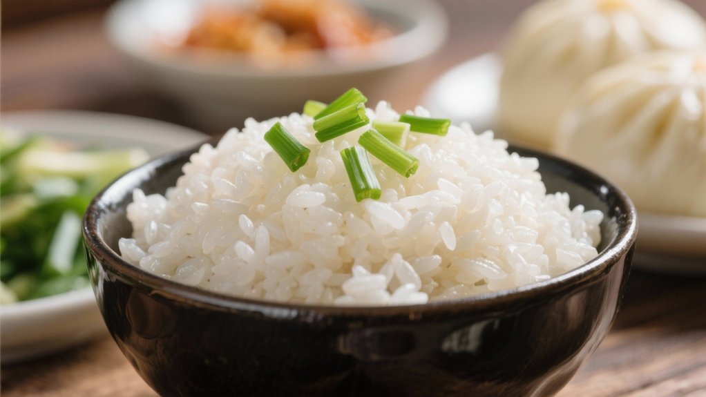 comforting rice with scallions