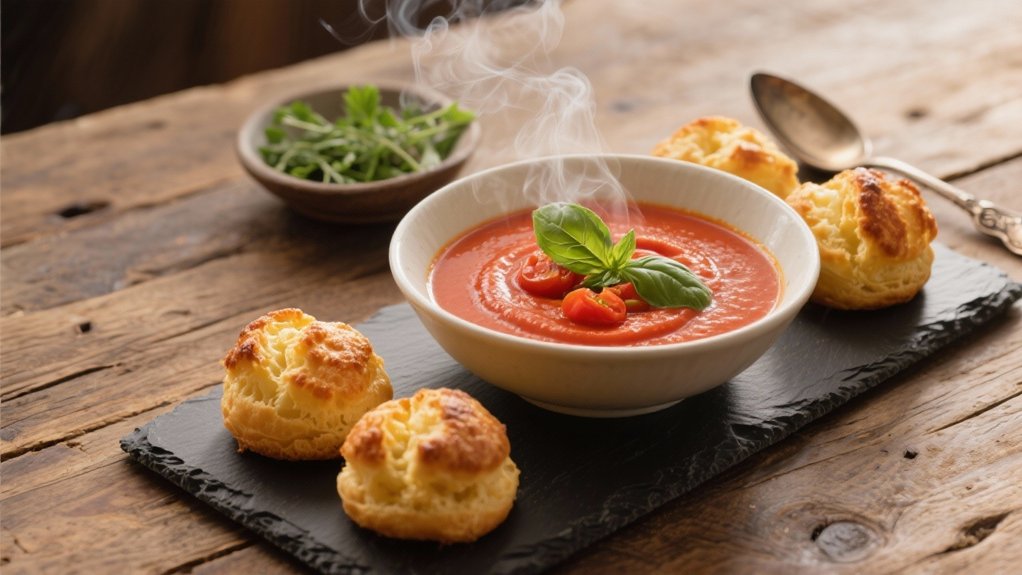 comforting roasted tomato bisque