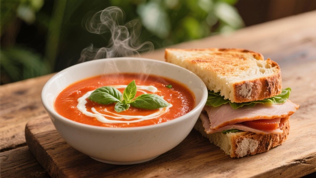 comforting tomato basil soup