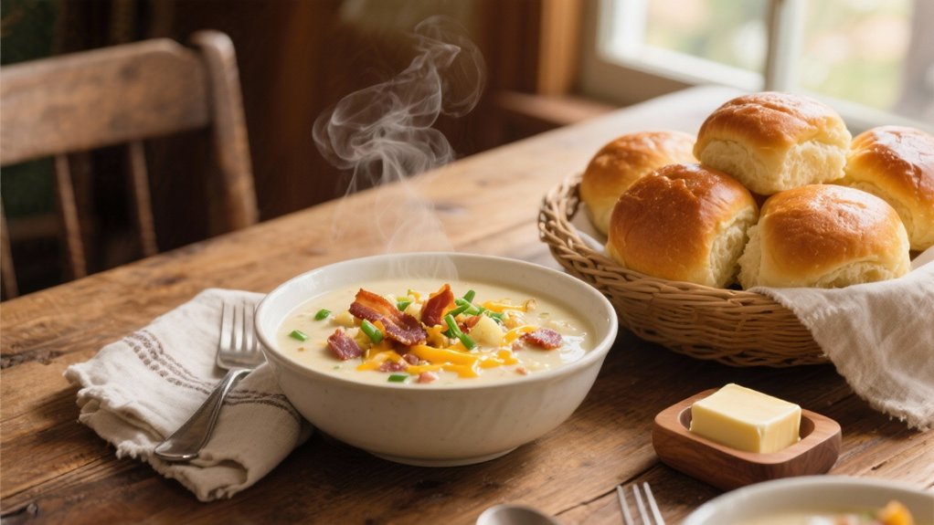 comforting warm dinner rolls