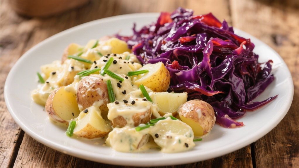 comforting warm potato salad
