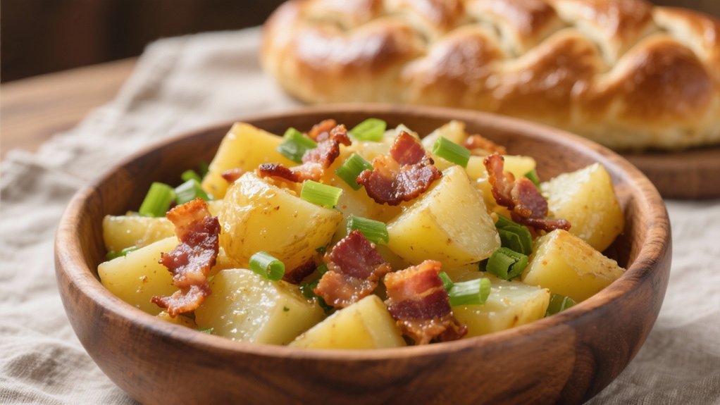 comforting warm potato salad