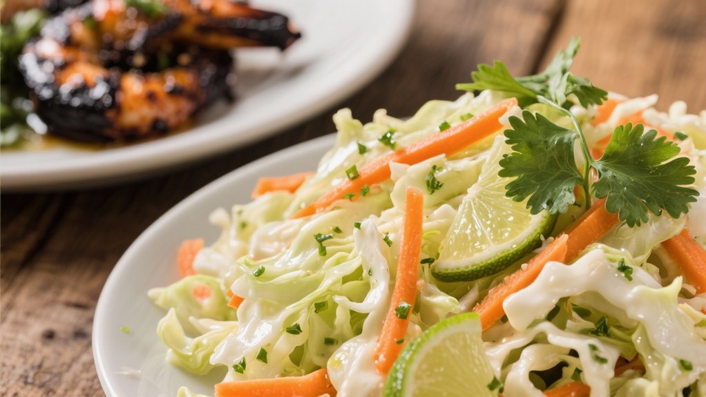 cool creamy coleslaw side